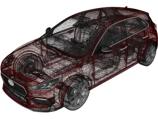 Hyundai i30 (2019) 3D Model preview