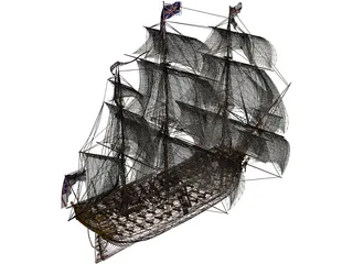 Queen Anne Revenge 3D Model preview