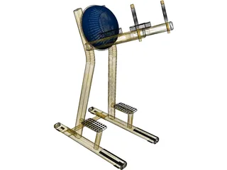 Leg Raise Machine 3D Model preview