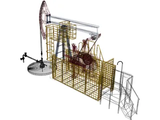 Arctic Oil Station 3D Model preview