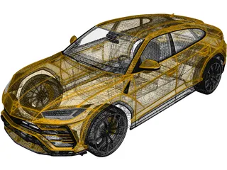 Lamborghini Urus (2019) 3D Model preview