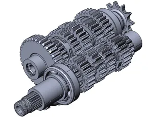 Honda CBR600RR Stock Gearbox 3D Model preview