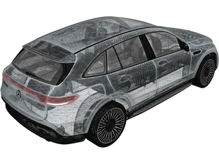 Mercedes-Benz EQC 400 (2020) 3D Model preview