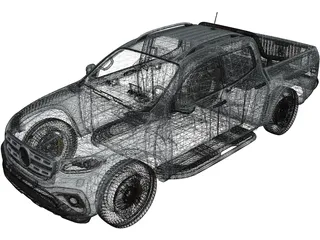 Mercedes-Benz X-Class (2018) 3D Model preview