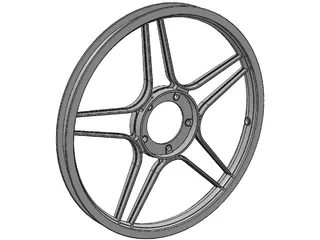 Puch Moped 5-Star Wheel 3D Model preview