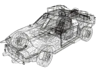 Zombie Car 3D Model preview