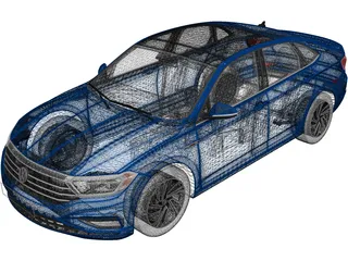 Volkswagen Jetta SEL (2019) 3D Model preview