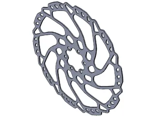 Shimano RT66 203mm Brake Rotor 3D Model preview