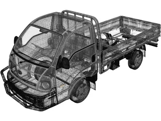 Kia K2700 Bongo Simple Cab (2014) 3D Model preview