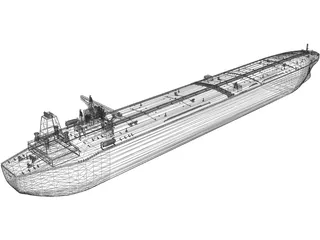 Oil Boat 3D Model preview