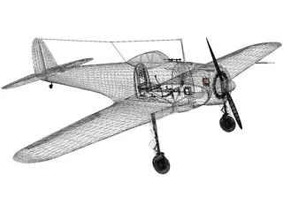 Nakajima Ki-43 Hayabusa 3D Model preview
