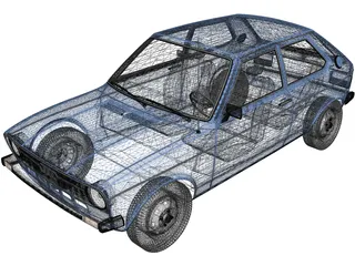 Audi 50 [Typ 86] (1974) 3D Model preview