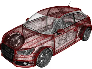 Audi A1 (2010) 3D Model preview