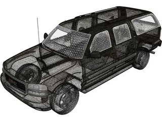 GMC Yukon XL (2000) 3D Model preview