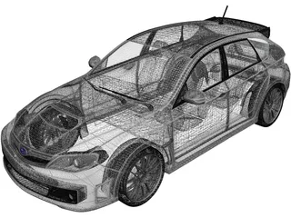Subaru Impreza WRX Sti (2010) 3D Model preview