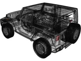Jeep Wrangler Rubicon (2013) 3D Model preview