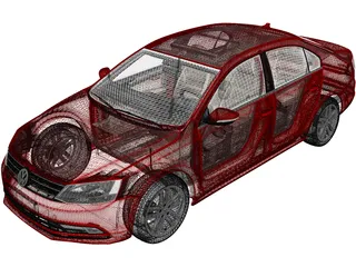 Volkswagen Jetta (2015) 3D Model preview