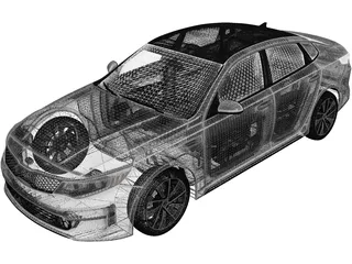 Kia K5 MX (2016) 3D Model preview