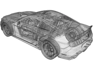 Ford Mustang GT500 Eleanor (2015) 3D Model preview