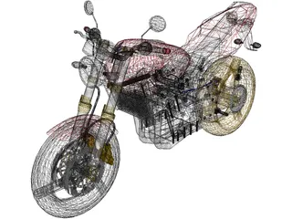 Honda Hornet CBF600 3D Model preview