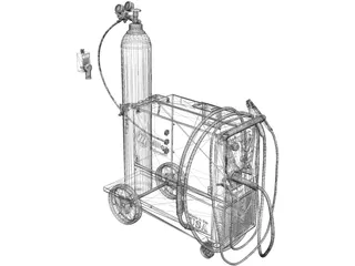 MillerMatic 210 Mig Welder 3D Model preview