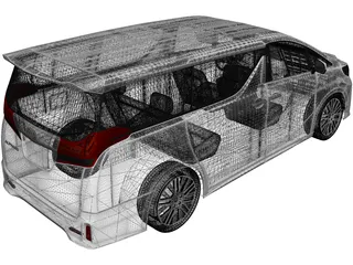 Toyota Alphard (2016) 3D Model preview