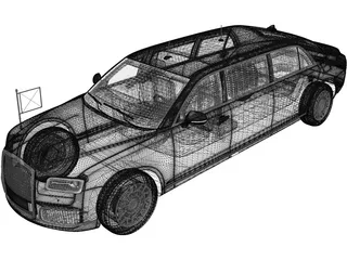 Aurus Senat (2018) 3D Model preview