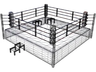 Boxing Ring 3D Model preview