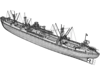 USS John W. Brown Liberty 3D Model preview