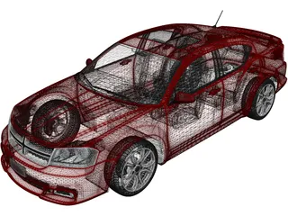 Dodge Avenger RT (2012) 3D Model preview