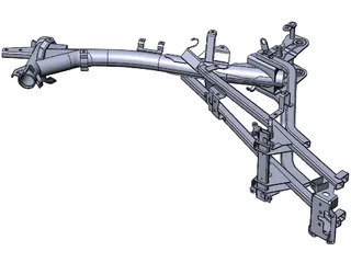 Chassis Motorcycle 3D Model preview