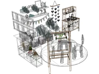 IKEA Children Set 3D Model preview
