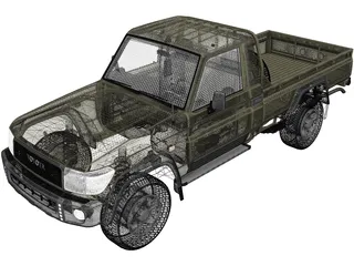 Toyota Land Cruiser [J79] (2007) 3D Model preview