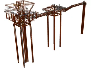Oil Platform 3D Model preview