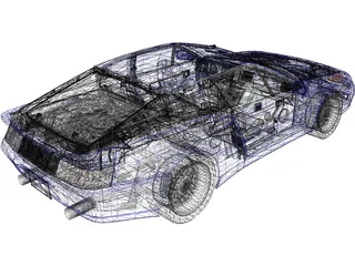 Renault Alpine (1990) 3D Model preview