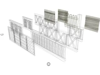 Fences Collection 3D Model preview
