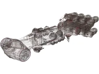 Star Wars Corvette 3D Model preview