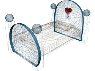 Bed for Teddy Bear 3D Model preview