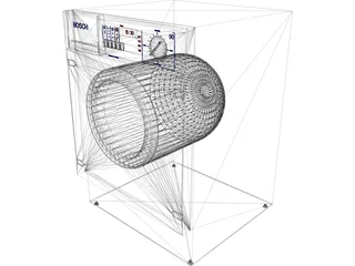 Bosch WVT12840EU Washing Machine with Dryer 3D Model preview
