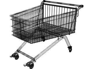 Shopping Cart 3D Model preview