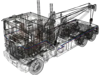 Kenworth K-100 Wrecker 3D Model preview