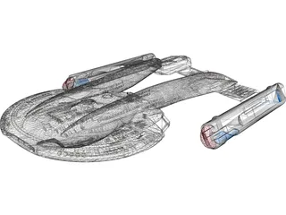 Star Trek Akira Class 3D Model preview