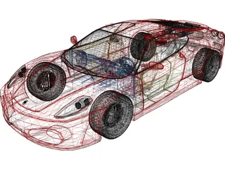Ferrari F430 3D Model preview