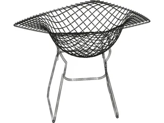 Bertoia Diamond Lounge Chair 3D Model preview