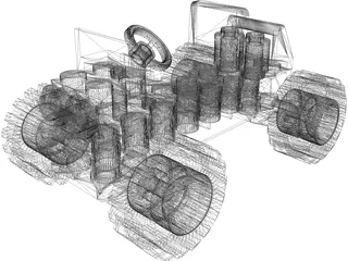 Little Toy Car 3D Model preview