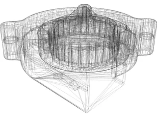 Radial Fan (57mm Pitch) 3D Model preview
