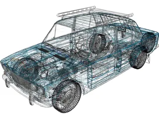 VAZ 2103 3D Model preview