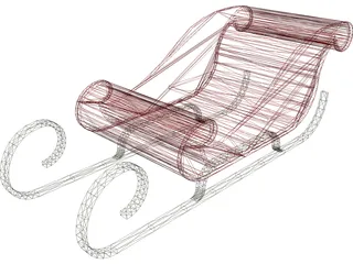 Christmas Sledge 3D Model preview