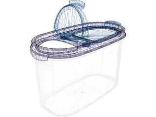 Tupperware Box 3D Model preview