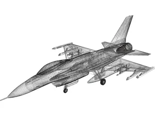 F-16 Falcon 3D Model preview